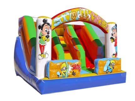 Scivolo Gonfiabile Multigioco Tema Personaggi