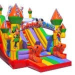 Castello Scivolo Gonfiabile Gigante 6m Tema Fantasy