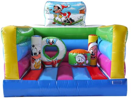 Mini Saltarello Gonfiabile Multigioco Tema Cartoon